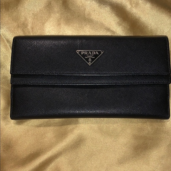 Prada Black Saffiano Leather Wallet